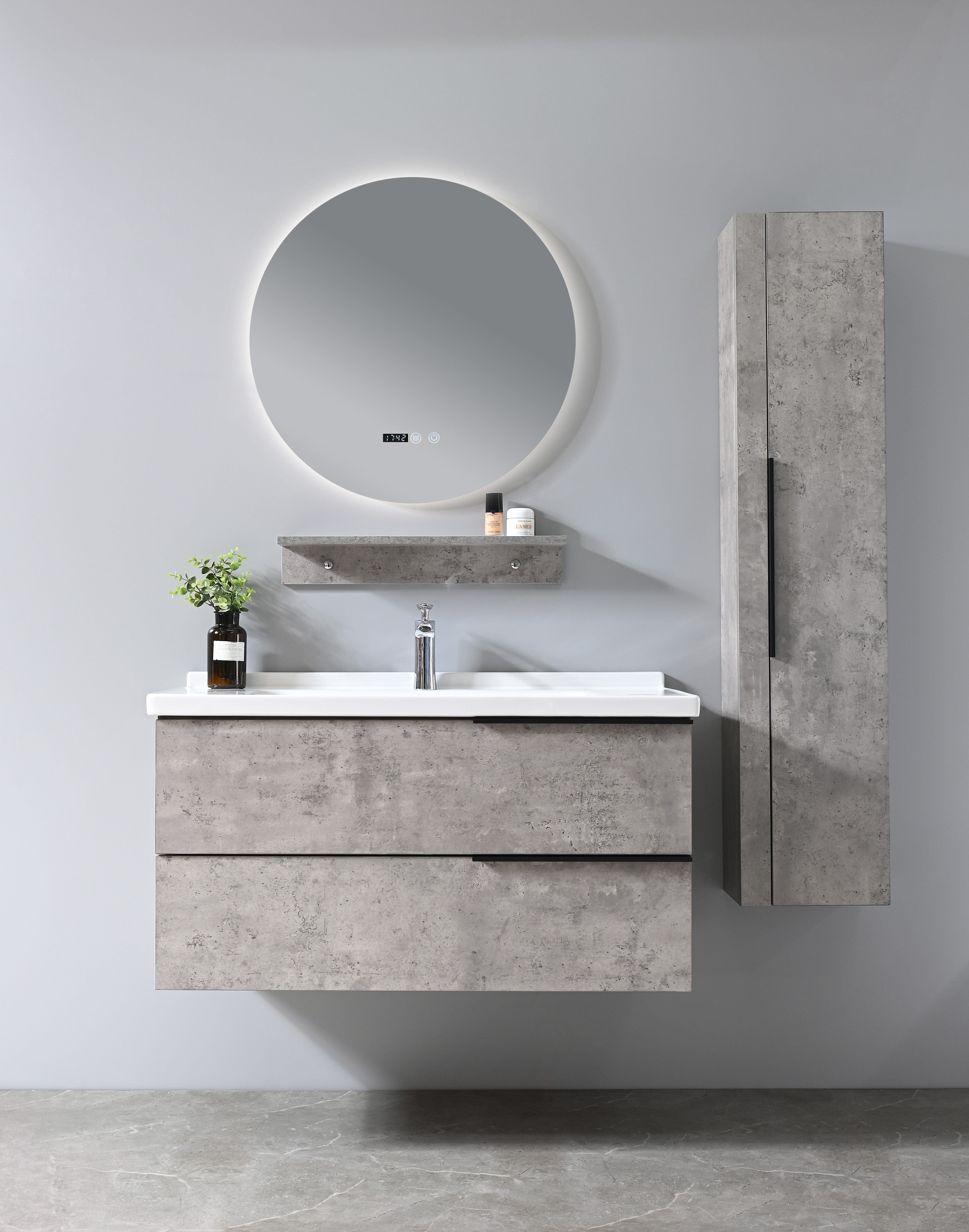 Auva Meuble Lingerie Murale Allure 12" Gris